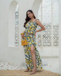Amalfi_Bloom_Scallop_Detail_Top_Skirt_Set_styling_ set in lemon print with silk piping by Khamna Studio