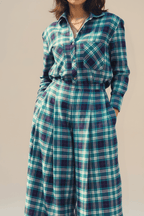 Anjali_Cropped_Shirt_Pleated_Pants_Winter_Co-ord_Set_pose - Khamna Studio