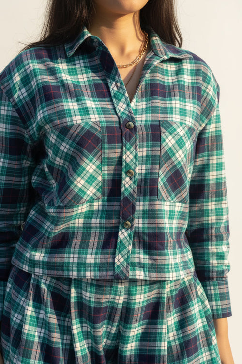 Anjali_Cropped_Shirt_Winter-_khamna - Khamna Studio