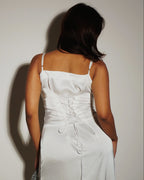 BACK_CORSETING_IN_Maya_Cloud_Dancer_White_Cape_Dress_Festive_Celebration_Wear - Khamna Studio