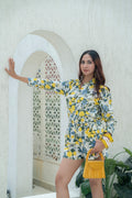 Citrus_Bloom_Oversized_Shirt_Shorts_Co-ord_Set_Printed_Cotton_Flax_Resort_Wear_styling - Khamna Studio