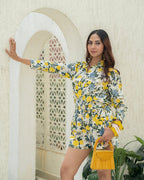 Citrus_Bloom_Vacation_Shorts_Printed_Cotton_Flax_full_look - Khamna Studio