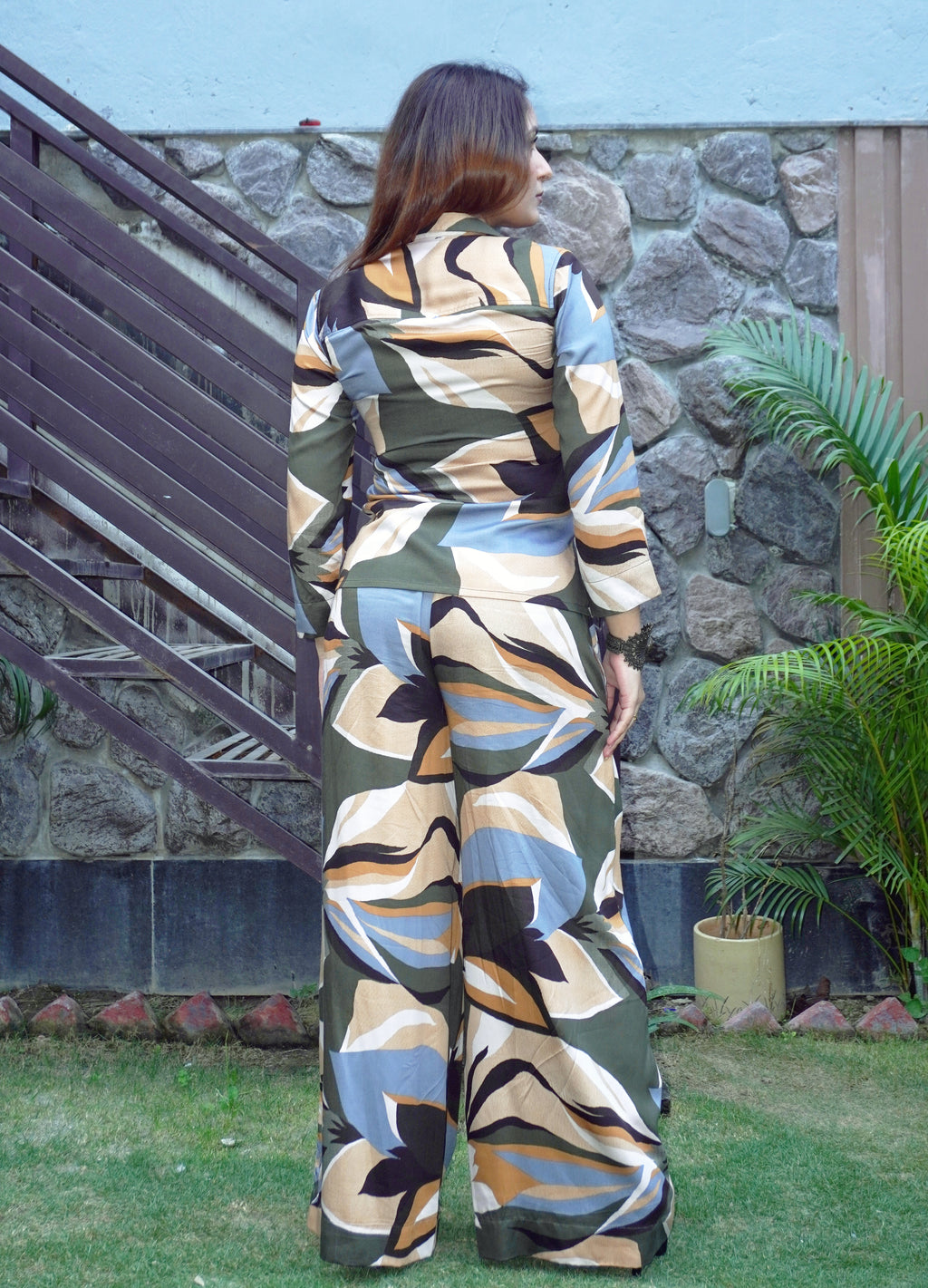 TROPICAL MIRAGE WIDE-LEG PANTS - Khamna Studio