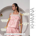 Desert_Rose_Pink_Printed_Vacation_Top - Khamna Studio