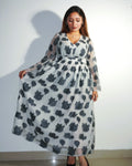 Ishq_Sufiyana_Organza_Maxi_Dress_Viscose_Organza_Lurex_Floral_Long_Dress - Khamna Studio