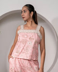 Khamna_Desert_Rose_Pink_Printed_Vacation_Top-_Front - Khamna Studio