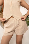 Khamna_Sandstone_Stripe_Shorts_Cotton_Y_D_with_Side_pockets_zoom_6a4b3df3-a74e-45e4-b39a-f8bcb35f54f6 - Khamna Studio