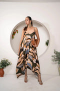 Khamna_Tropical_Mirage_Handkerchief_Hem_Slip_Dress_Front - Khamna Studio