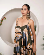 Khamna_Tropical_Mirage_Handkerchief_Hem_Slip_Dress_neck_details - Khamna Studio