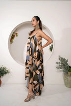 Khamna_Tropical_Mirage_Handkerchief_Hem_Slip_Dress_side - Khamna Studio