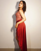 LUCKY_BOY_EMBROIDERED_CORSET_LOOK_DRAPED_SATIN_SKIRT_SET_side - Khamna Studio