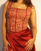 Lucky_Boy_Embroidered_Non-Padded_Corset-Look_Top_Festive_Partywear_Blouse - Khamna Studio