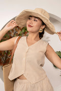 OPTIMIZE_BACKUP_PRODUCT_Khamna_Sandstone_Stripe_Vest_Cotton_Y_D_Sleeveless_Top_zoom_d877ba72-b38d-45dd-ae5e-9f3ebc600b9f - Khamna Studio