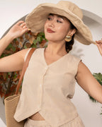 OPTIMIZE_BACKUP_PRODUCT_Khamna_Sandstone_Stripe_Vest_Cotton_Y_D_Sleeveless_Top_zoom_d877ba72-b38d-45dd-ae5e-9f3ebc600b9f - Khamna Studio