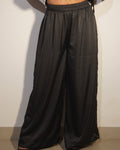 Poo_Black_Satin_One-Shoulder_Shell-Detail_Co-ord_Set_Party_Night-Out_Glam_pants - Khamna Studio