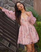 Shanaya_Organza_Corset_Mini_Dress_By_Khamna - Khamna Studio