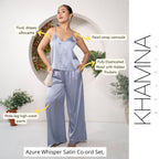 khamna_Azure_Whisper_Satin_Co-ord_Set_Pearl_Strap_Camisole_Wide-Leg_Pants - Khamna Studio