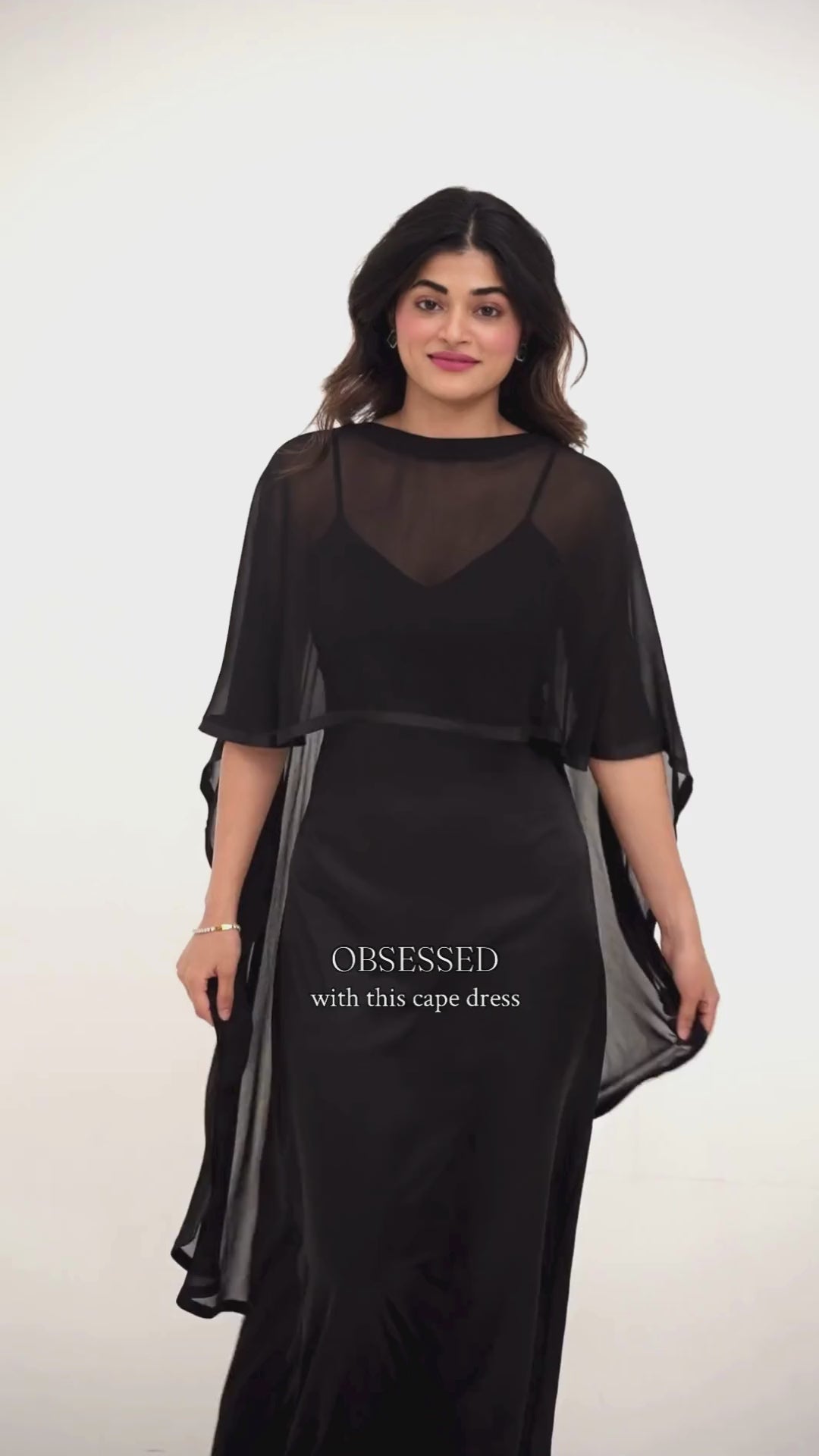 Nisha Cape dress obsessed video