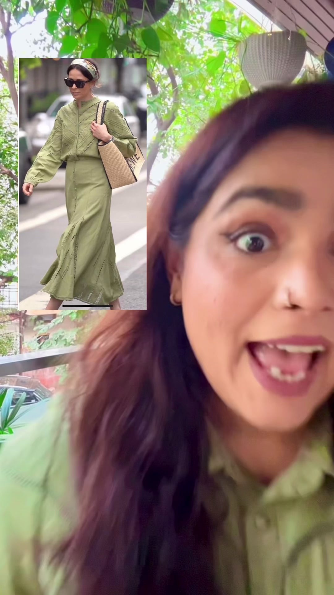 Olive Reverie Co-ord Set – Lace Detail Modal Shirt & Skirt Styling video