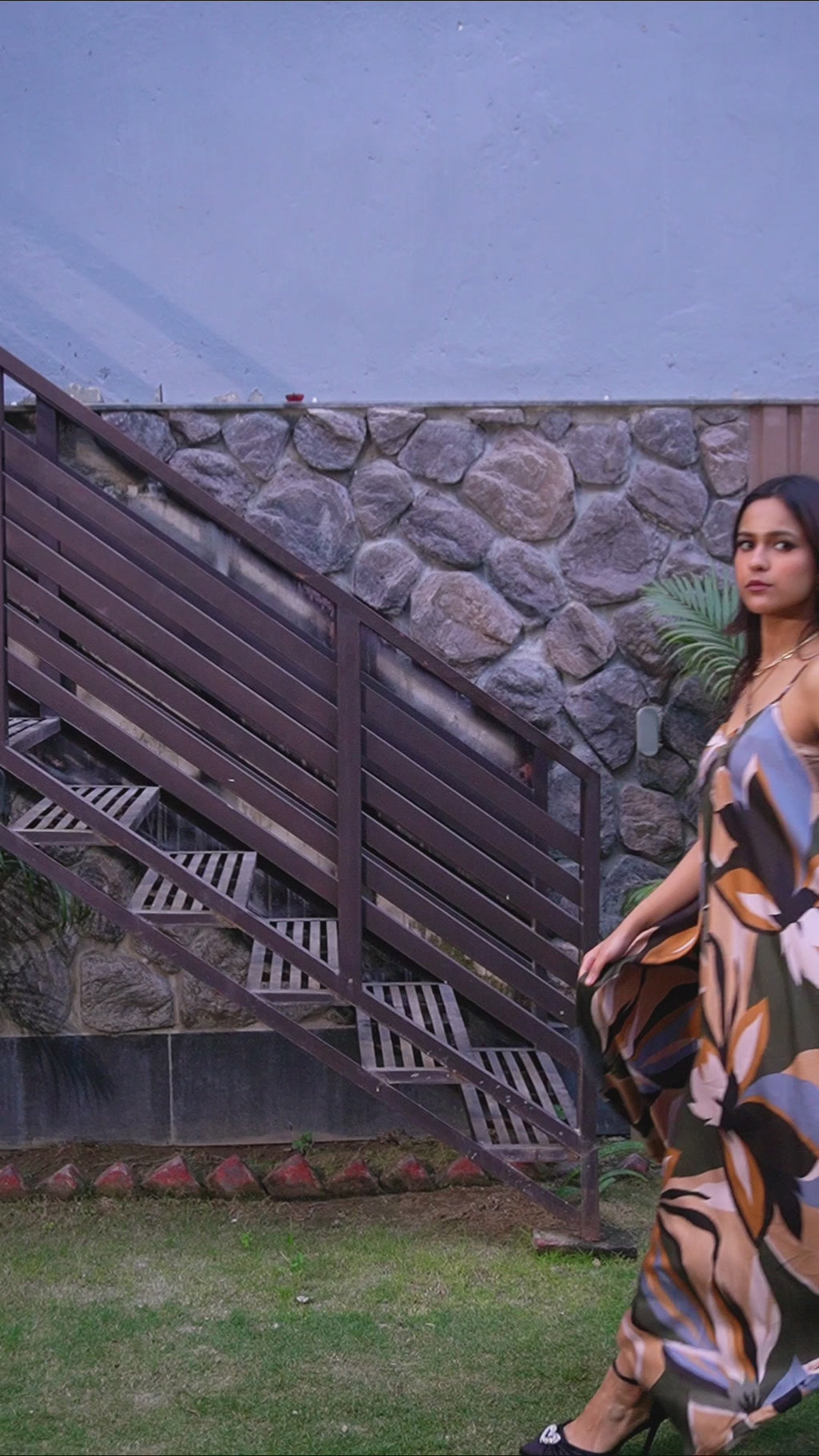 Tropical Mirage – Handkerchief Hem Slip Dress