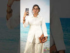 Alina Fully Lined Floral Lace Pants | White Wide-Leg Lace Trousers